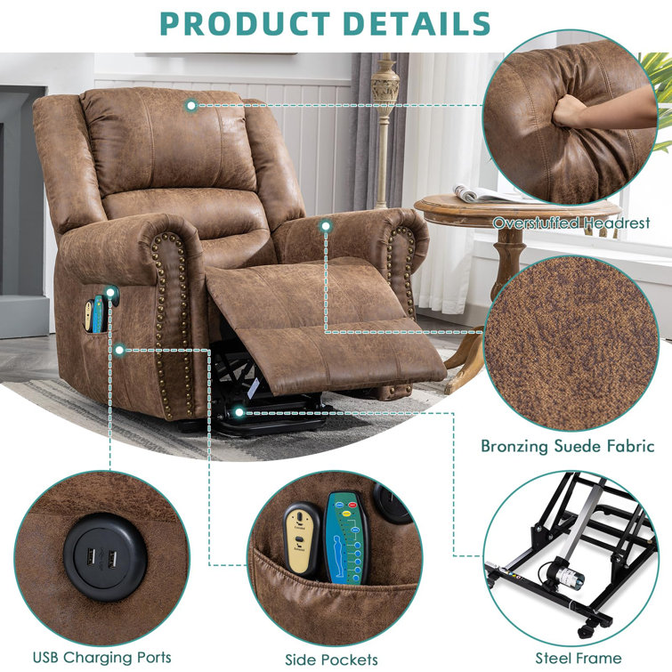 Latitude Run® Rushun Upholstered Lift Assist Power Recliner 